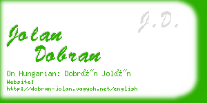 jolan dobran business card